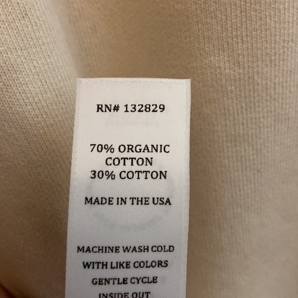 NWT WellBeing + BeingWell Goldie Sweatshirt, beige, size S, organic cotton - Picture 10 of 11
